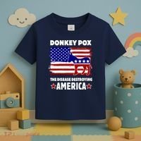 Donkey Pox The Real Problem Destroying America USA Funny Toddler T-Shirt thumb 3