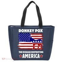 Donkey Pox The Real Problem Destroying America USA Funny Tote Bag thumb 0