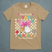 Dear Parents Tag Youre It Love Bus Monitors Coquette Bow T-Shirt thumb 5