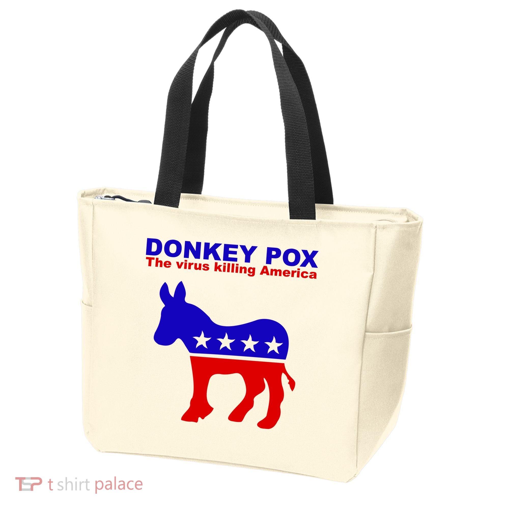 Donkey Pox The Virus Killing America Funny Tote Bag