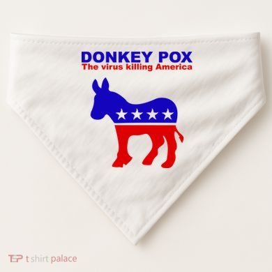 Donkey Pox The Virus Killing America Funny USA-Made Doggie Bandana