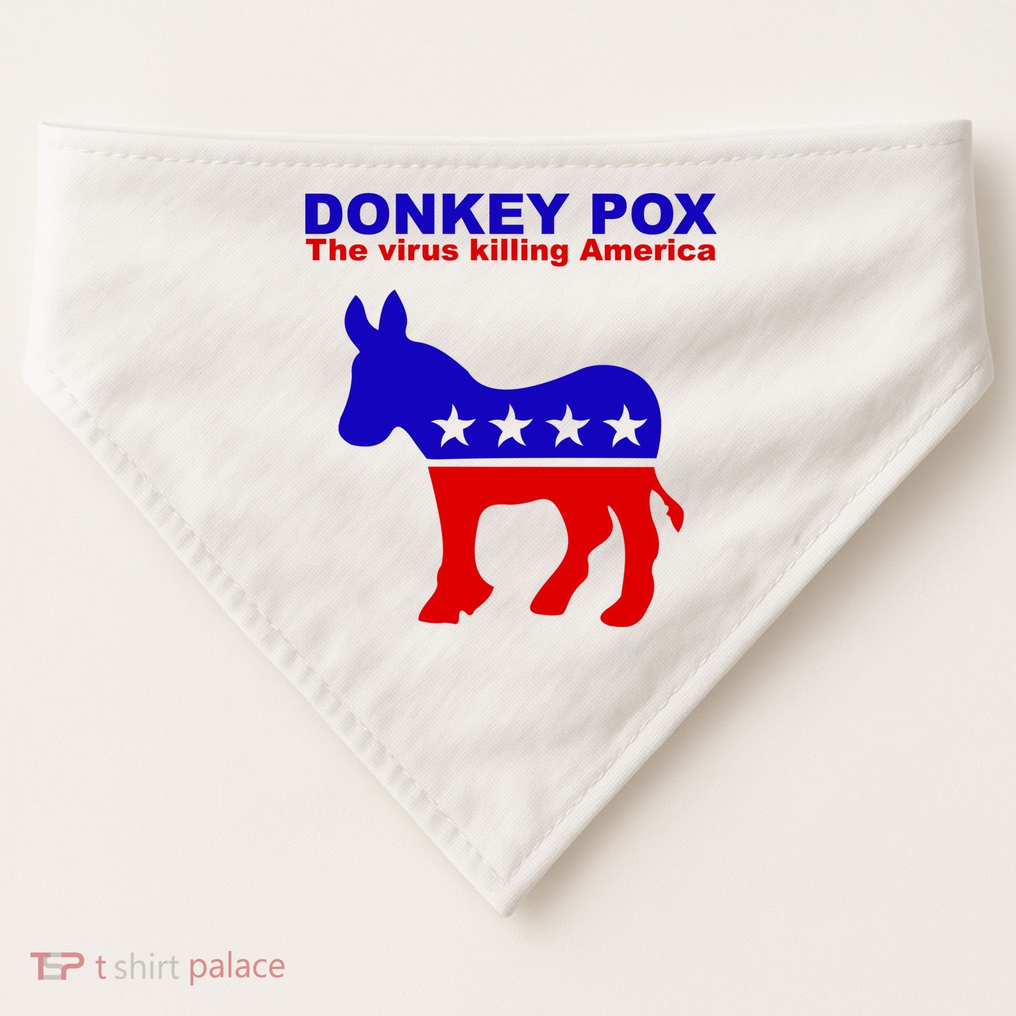 Donkey Pox The Virus Killing America Funny USA-Made Doggie Bandana