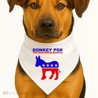 Donkey Pox The Virus Killing America Funny USA-Made Doggie Bandana thumb 1