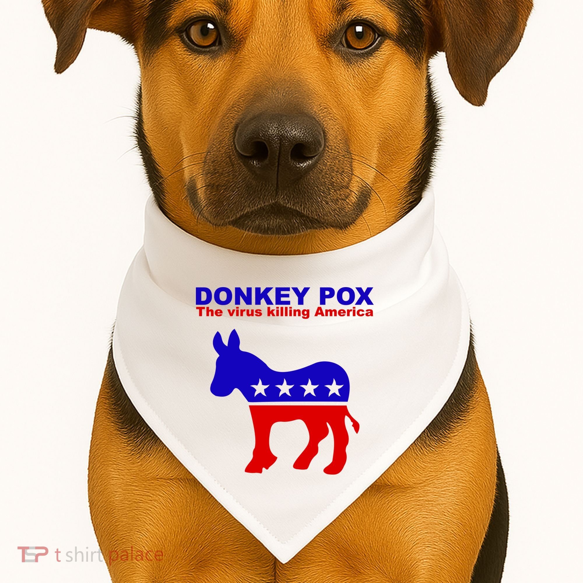 Donkey Pox The Virus Killing America Funny USA-Made Doggie Bandana