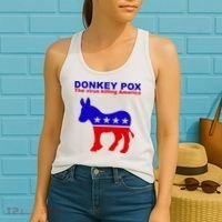 Donkey Pox The Virus Killing America Funny Women's Tank Top thumb 2