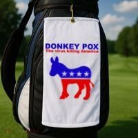Donkey Pox The Virus Killing America Funny Golf Towel thumb 2