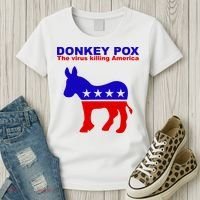 Donkey Pox The Virus Killing America Funny Women's T-Shirt thumb 3