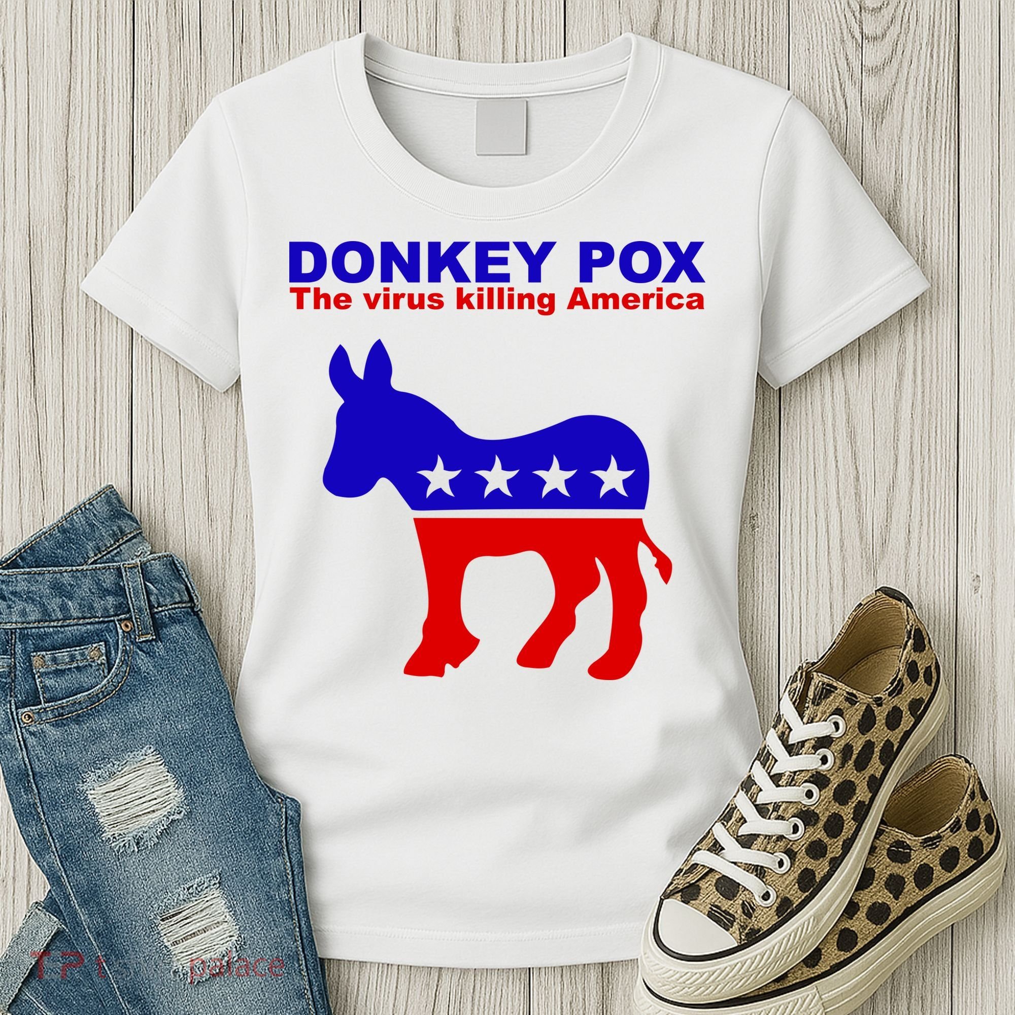 Donkey Pox The Virus Killing America Funny Women's T-Shirt