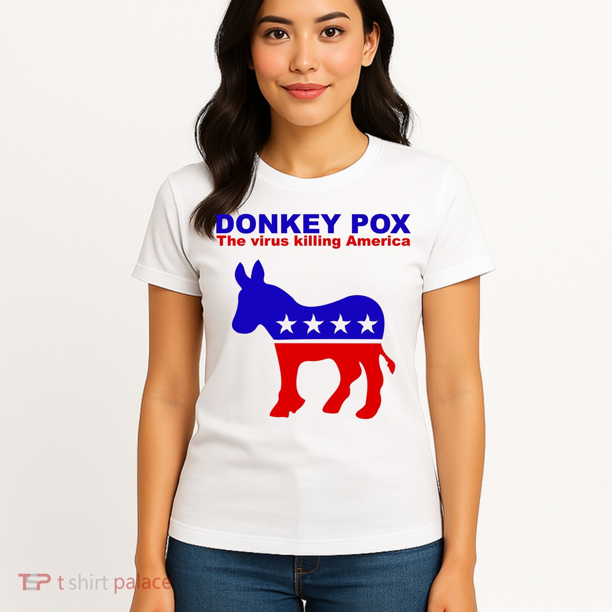 Donkey Pox The Virus Killing America Funny Women's T-Shirt