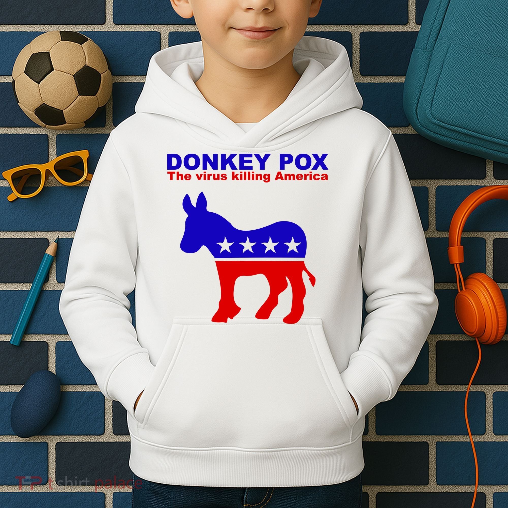 Donkey Pox The Virus Killing America Funny Kids Hoodie
