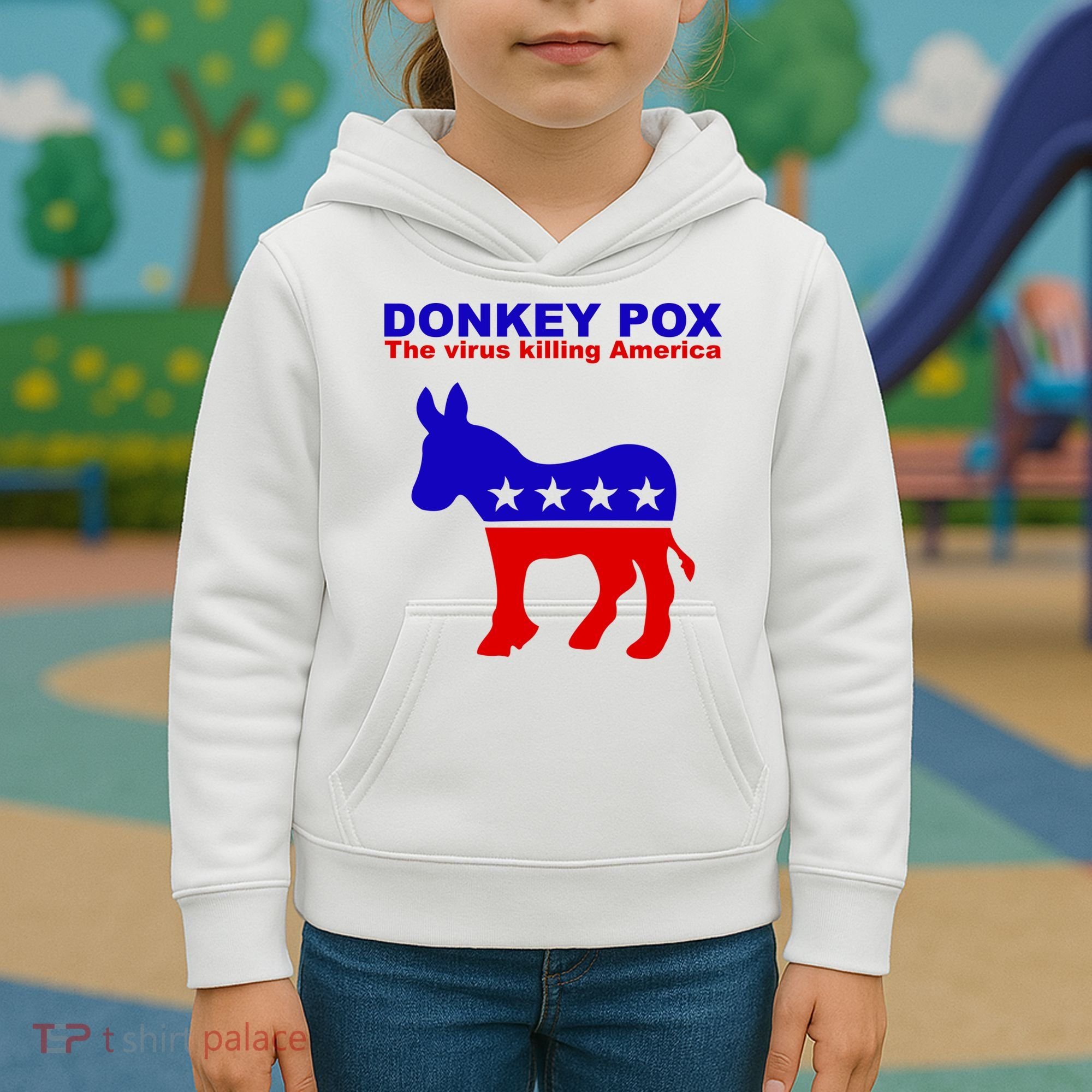 Donkey Pox The Virus Killing America Funny Kids Hoodie