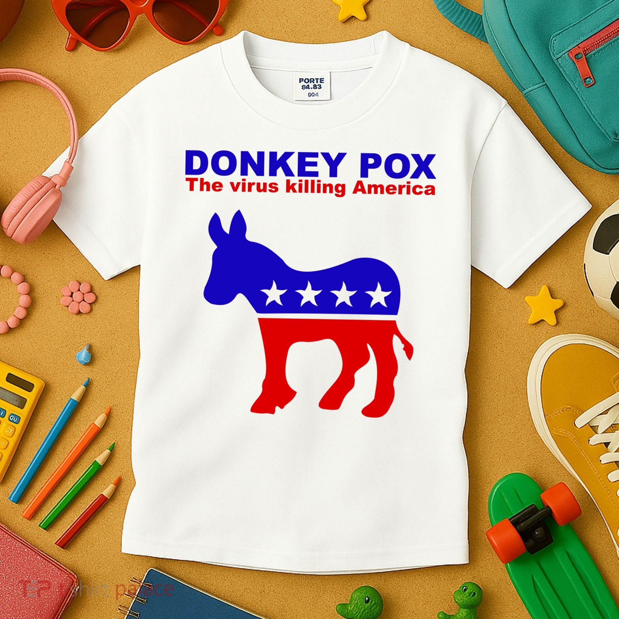 Donkey Pox The Virus Killing America Funny Kids T-Shirt