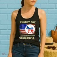 Donkey Pox The Disease Destroying America USA Flag Donkeypox Women's Tank Top thumb 2