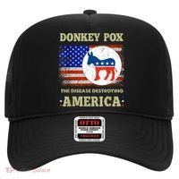 Donkey Pox The Disease Destroying America USA Flag Donkeypox Hat thumb 0