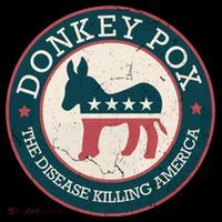 Donkey Pox The Disease Killing America Funny Meme Round Blue And Red With White Coffee Mug thumb 5