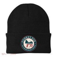 Donkey Pox The Disease Killing America Funny Meme Round Blue And Red With White Beanie thumb 0