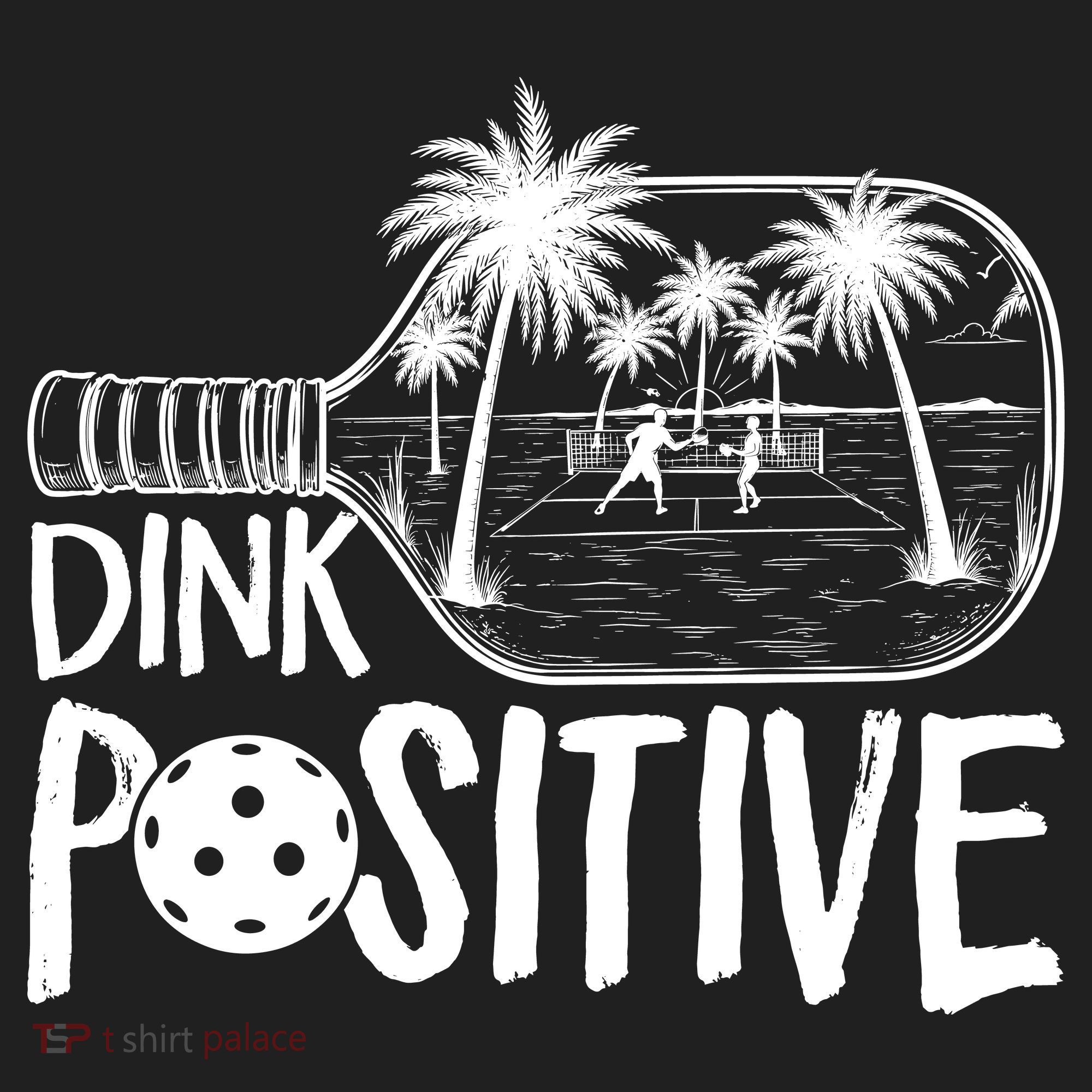 Dink Positive Tropical Pickleball Women's Sweatshirt