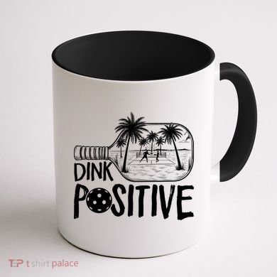 Dink Positive Tropical Pickleball Coffee Mug back