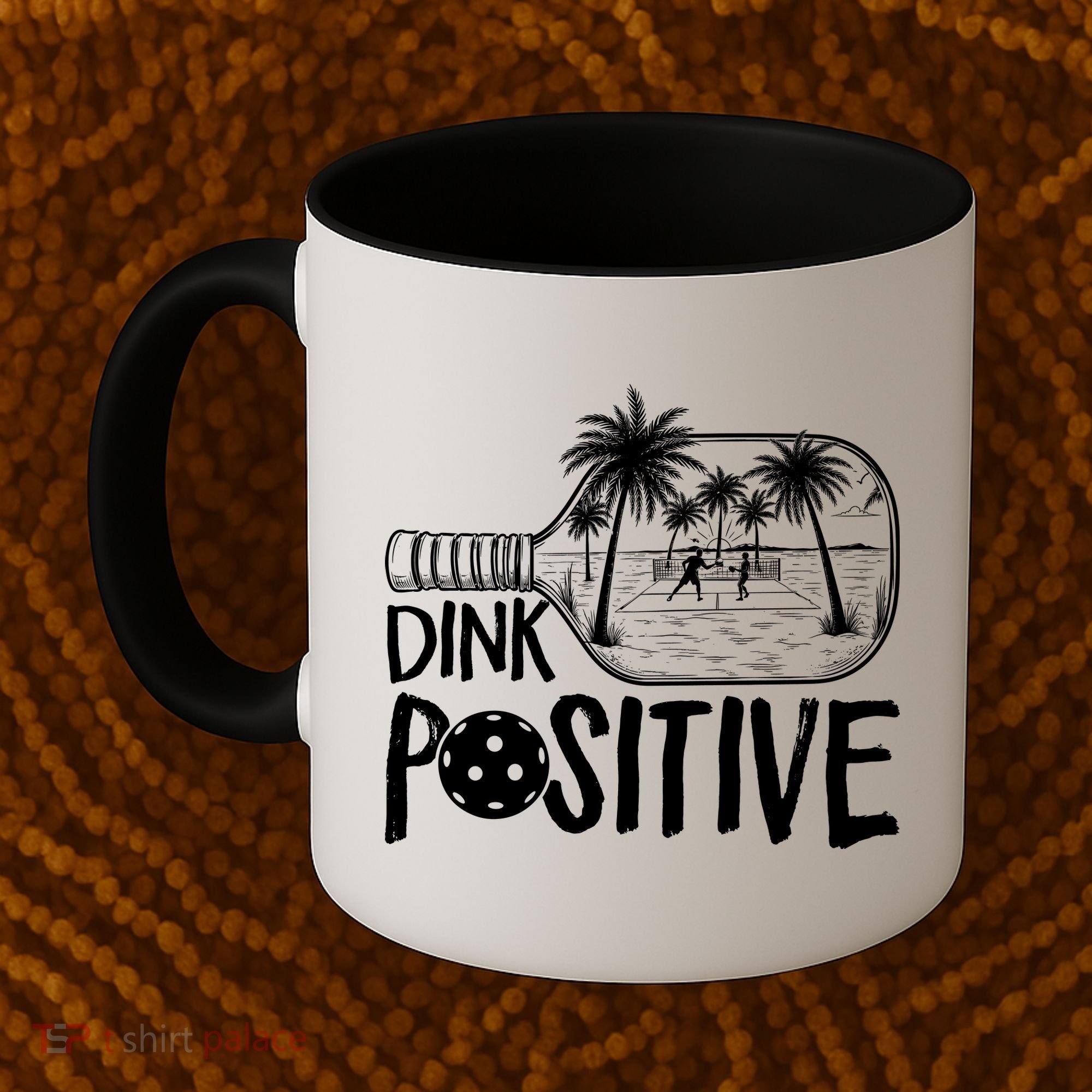 Dink Positive Tropical Pickleball Coffee Mug