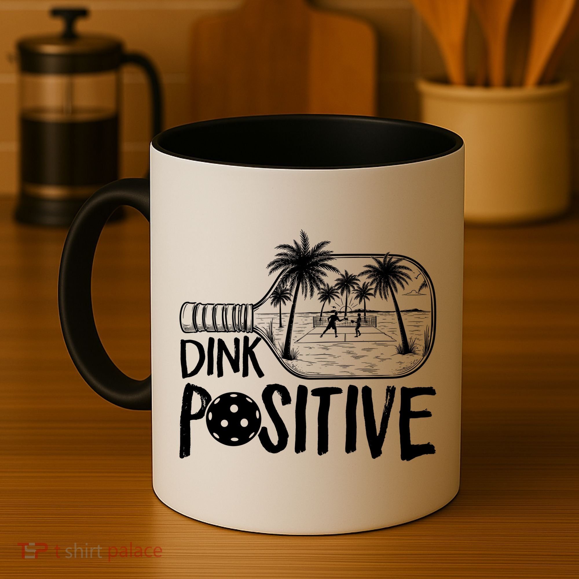 Dink Positive Tropical Pickleball Coffee Mug