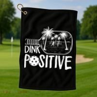Dink Positive Tropical Pickleball Golf Towel thumb 1