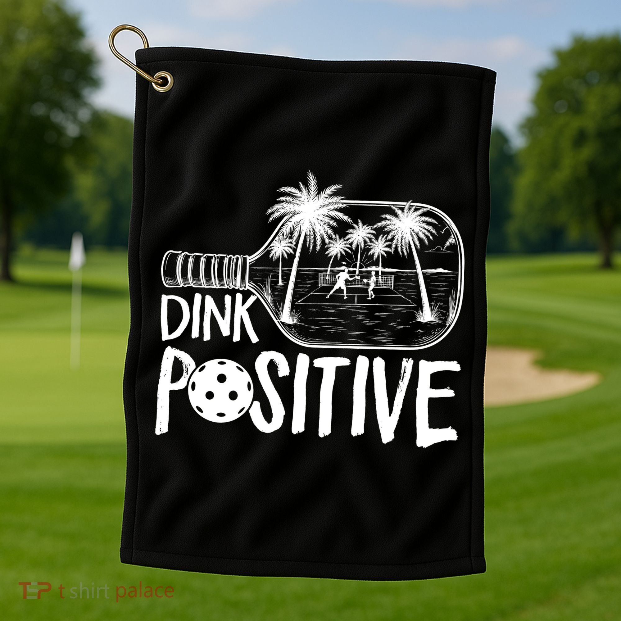 Dink Positive Tropical Pickleball Golf Towel