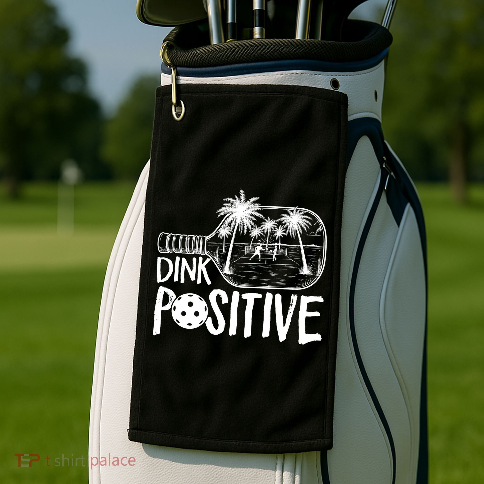 Dink Positive Tropical Pickleball Golf Towel
