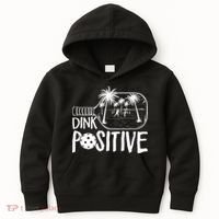 Dink Positive Tropical Pickleball Kids Hoodie thumb 0