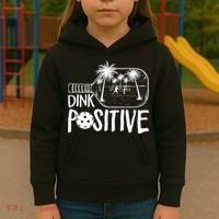 Dink Positive Tropical Pickleball Kids Hoodie thumb 3