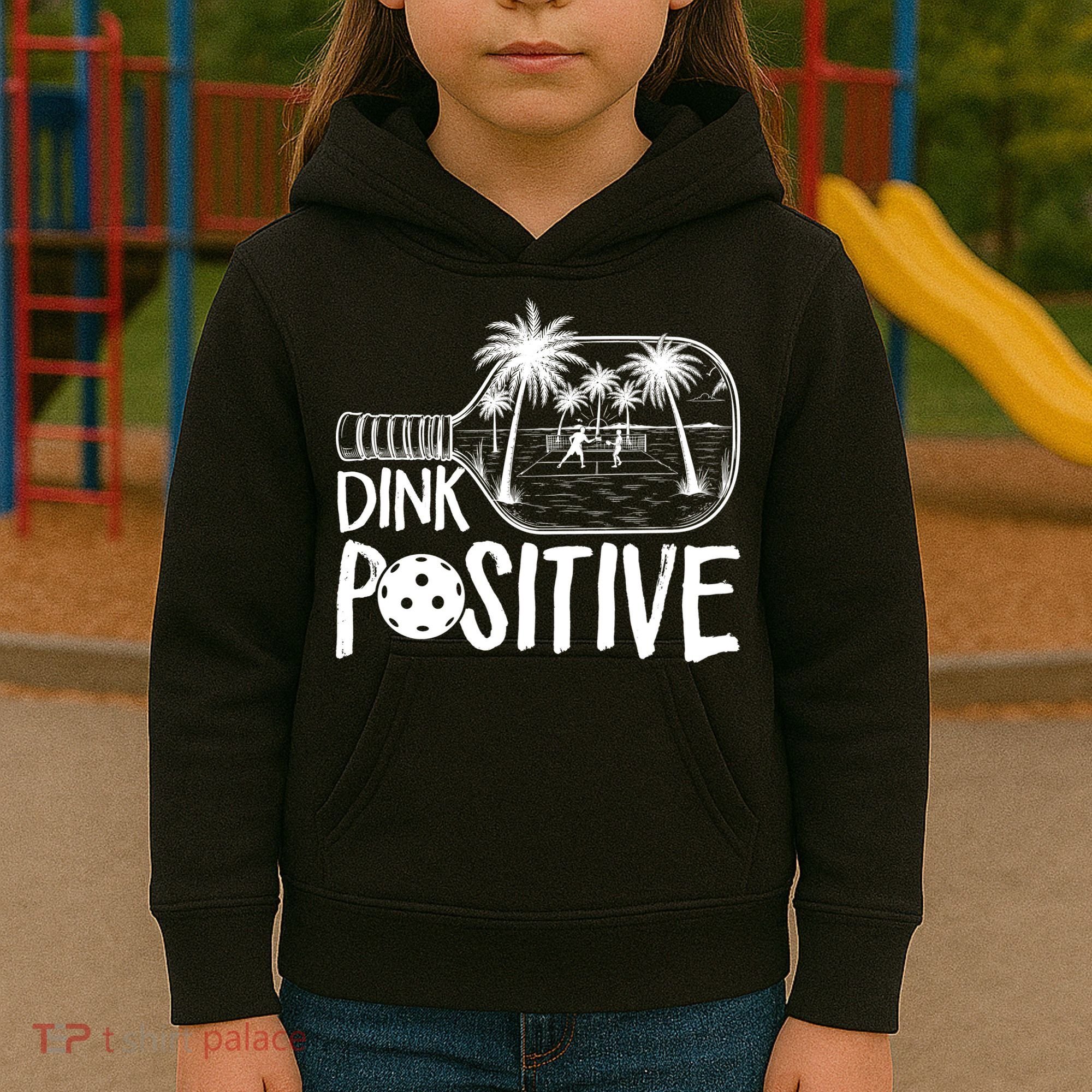 Dink Positive Tropical Pickleball Kids Hoodie