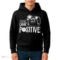 Dink Positive Tropical Pickleball Kids Hoodie thumb 4