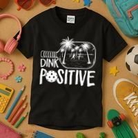 Dink Positive Tropical Pickleball Kids T-Shirt thumb 3
