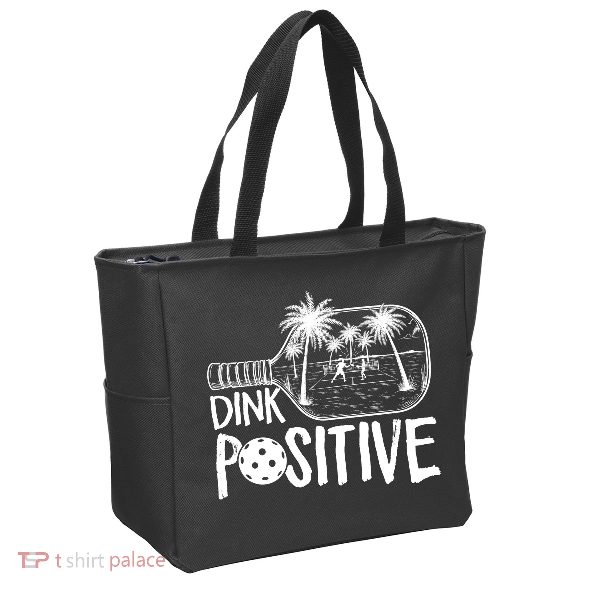 Dink Positive Tropical Pickleball Tote Bag
