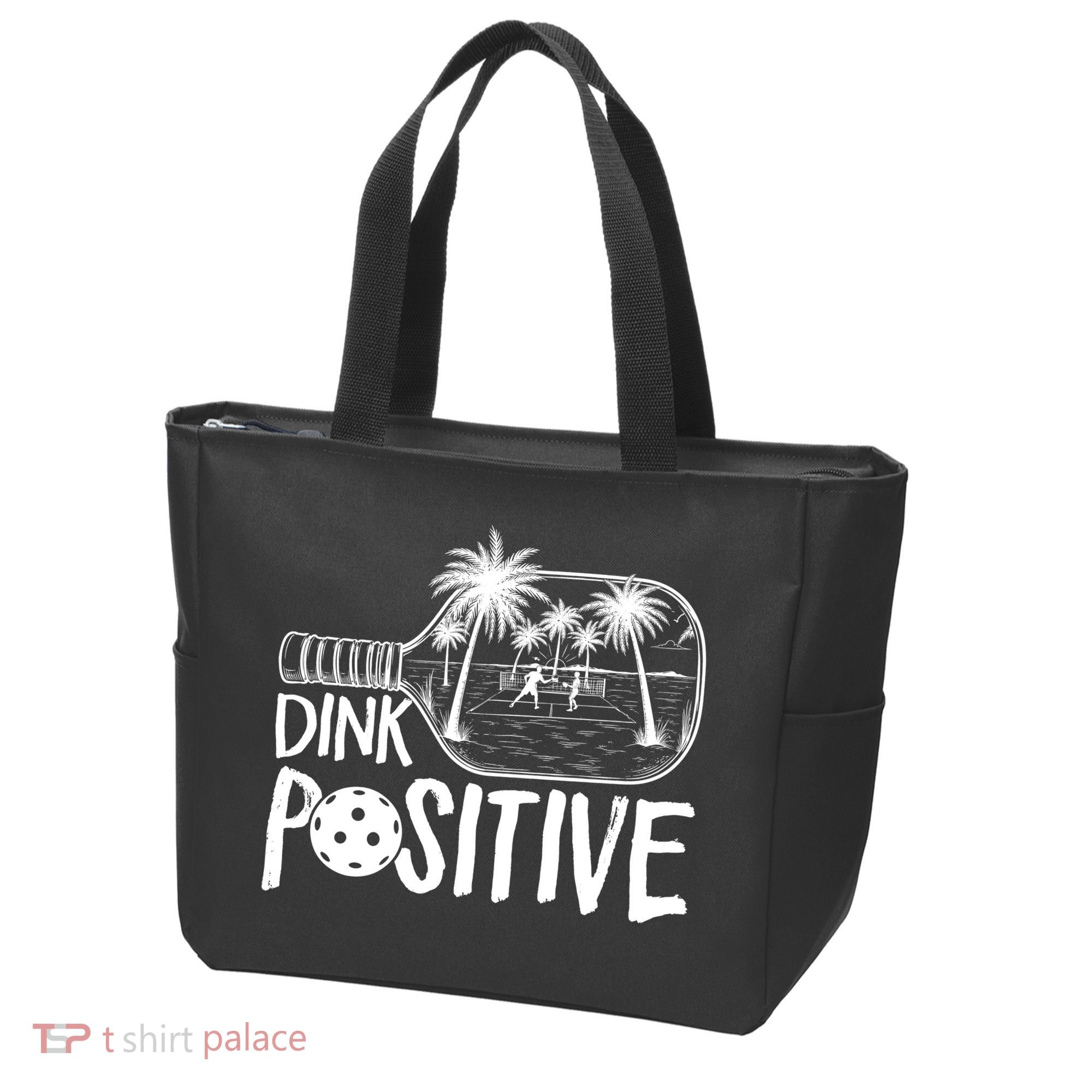 Dink Positive Tropical Pickleball Tote Bag