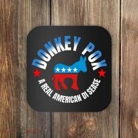 Donkey Pox The Disease Destroying America A Real American Disease Coaster thumb 0