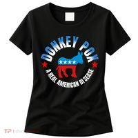 Donkey Pox The Disease Destroying America A Real American Disease Women's T-Shirt thumb 0