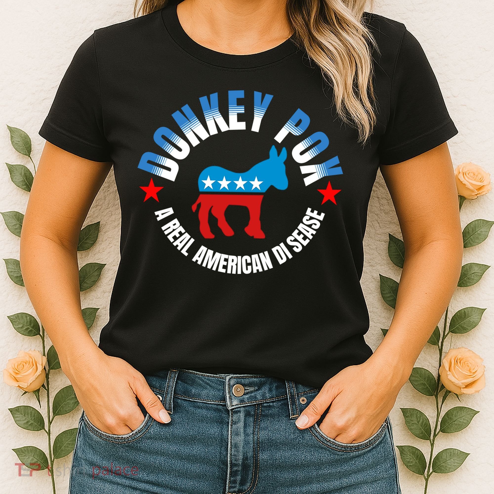 Donkey Pox The Disease Destroying America A Real American Disease Women's T-Shirt