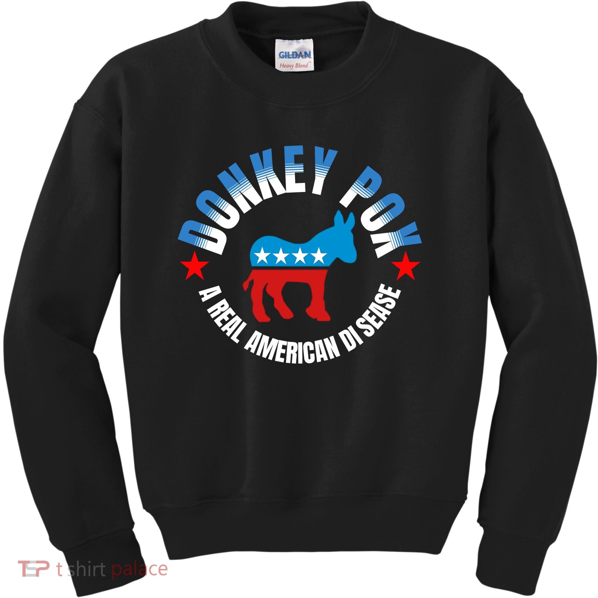 Donkey Pox The Disease Destroying America A Real American Disease Kids Sweatshirt