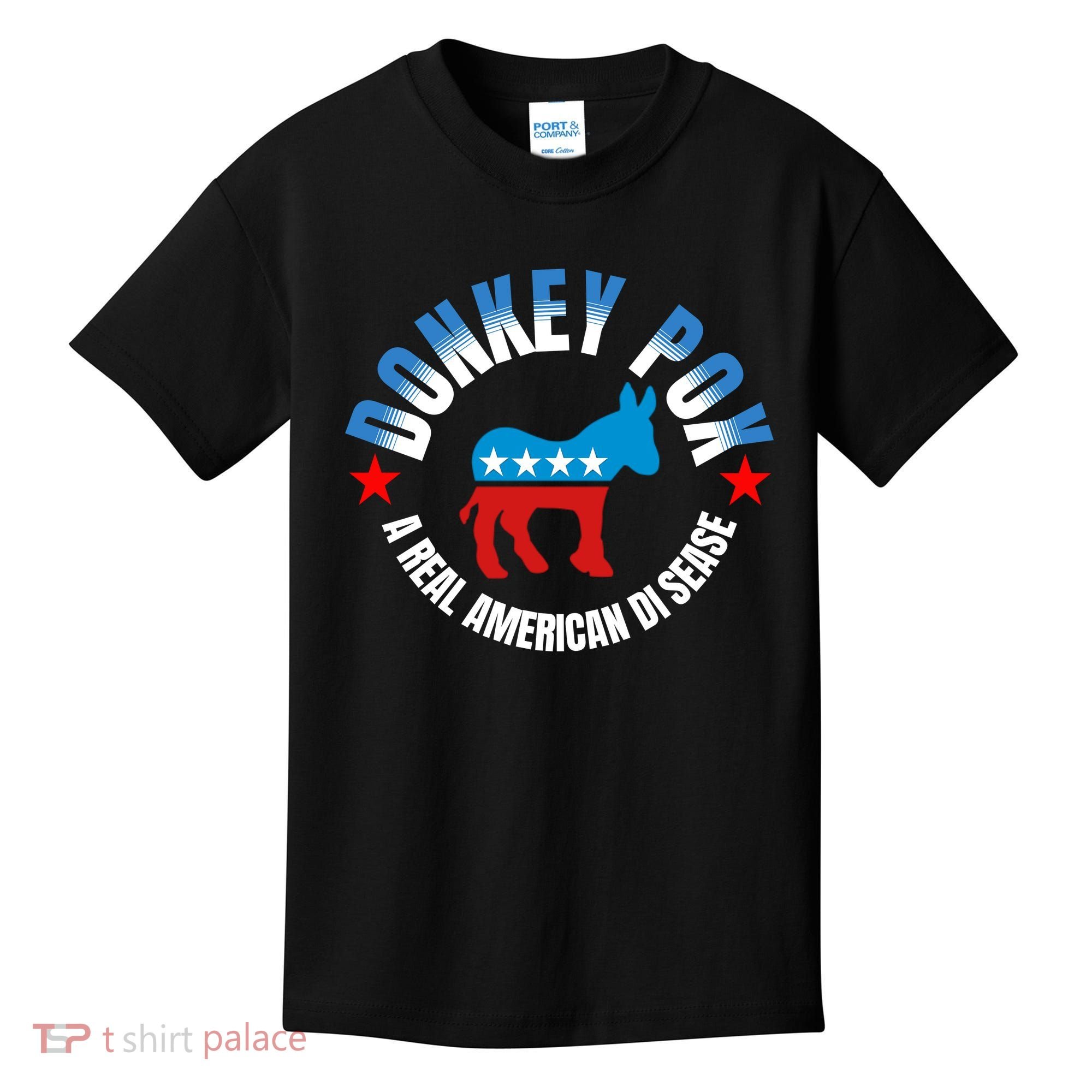 Donkey Pox The Disease Destroying America A Real American Disease Kids T-Shirt