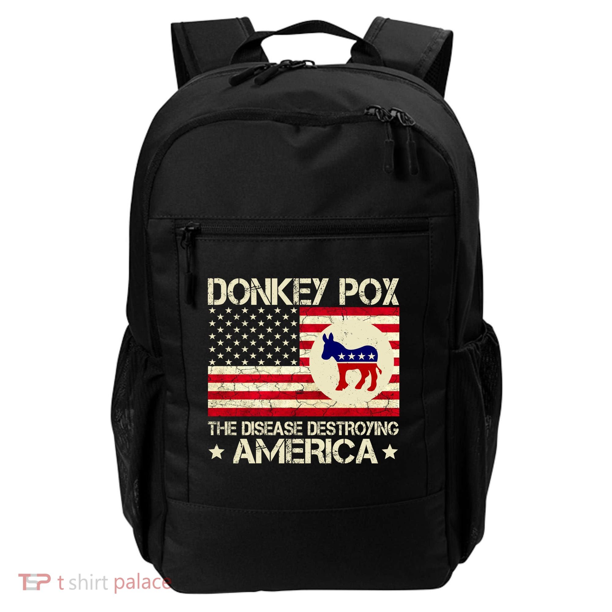Donkey Pox The Disease Destroying America Funny Anti Biden Backpack
