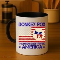 Donkey Pox The Disease Destroying America Funny Anti Biden Coffee Mug thumb 4