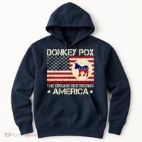 Donkey Pox The Disease Destroying America Funny Anti Biden Hoodie thumb 0