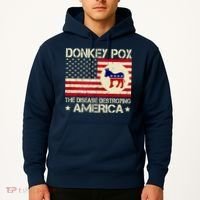Donkey Pox The Disease Destroying America Funny Anti Biden Hoodie thumb 2