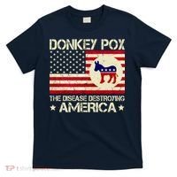 Donkey Pox The Disease Destroying America Funny Anti Biden T-Shirt thumb 0
