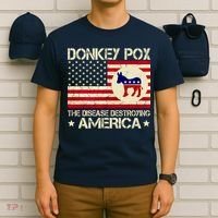 Donkey Pox The Disease Destroying America Funny Anti Biden T-Shirt thumb 6