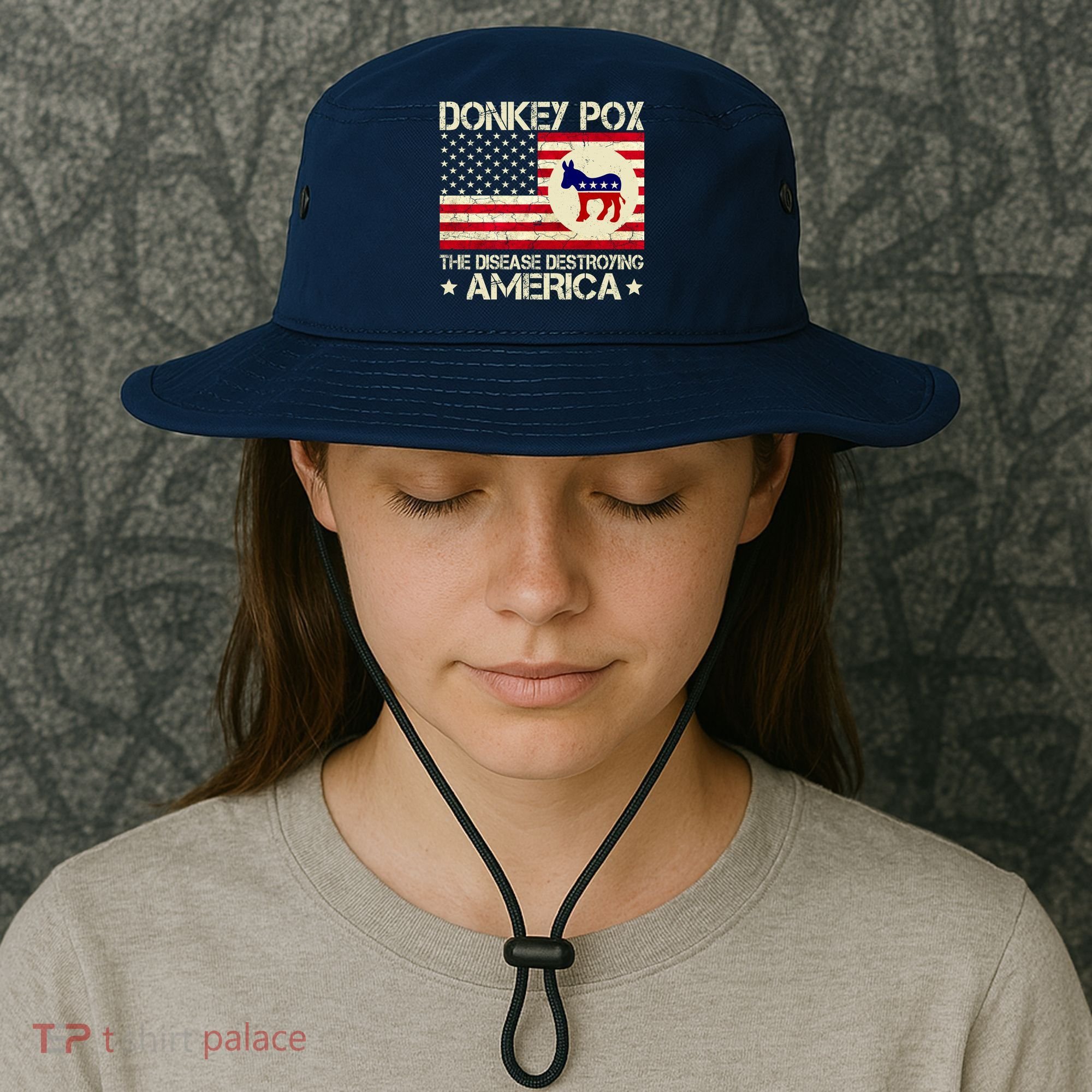 Donkey Pox The Disease Destroying America Funny Anti Biden Bucket Hat