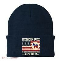 Donkey Pox The Disease Destroying America Funny Anti Biden Beanie thumb 0