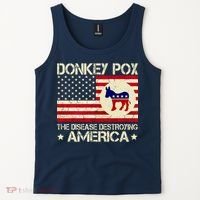 Donkey Pox The Disease Destroying America Funny Anti Biden Tank Top thumb 2