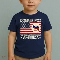 Donkey Pox The Disease Destroying America Funny Anti Biden Toddler T-Shirt thumb 2