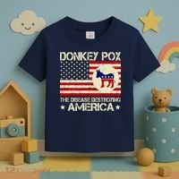 Donkey Pox The Disease Destroying America Funny Anti Biden Toddler T-Shirt thumb 3